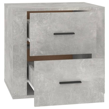vidaXL Κομοδίνα Γκρι Σκυροδέματος 50x39x47cm