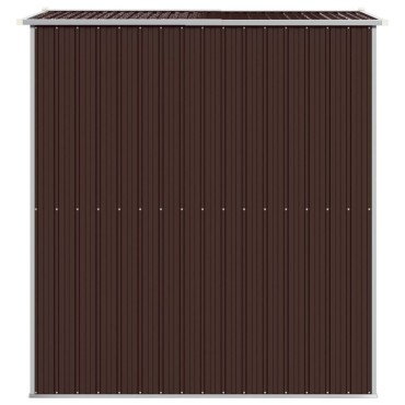 vidaXL Αποθήκη Κήπου Σκούρο καφέ 192x191x223 εκ. Γαλβανισμένο Ατσάλι