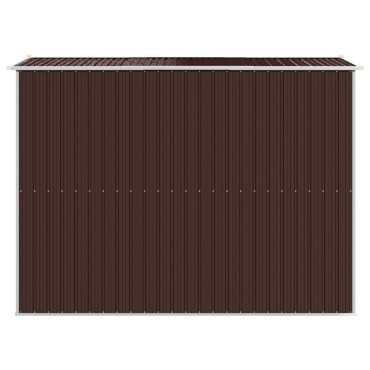 vidaXL Αποθήκη Κήπου Σκούρο καφέ 192x274x223 εκ. Γαλβανισμένο Ατσάλι