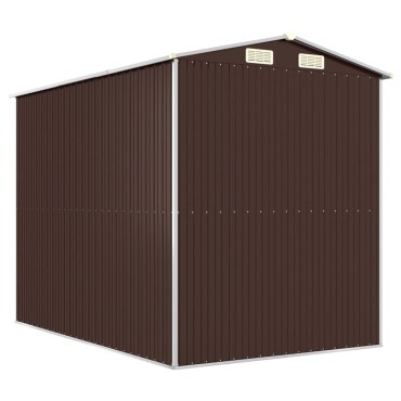 vidaXL Αποθήκη Κήπου Σκούρο καφέ 192x274x223 εκ. Γαλβανισμένο Ατσάλι