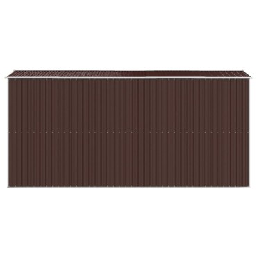 vidaXL Αποθήκη Κήπου Σκούρο καφέ 192x440x223 εκ. Γαλβανισμένο Ατσάλι