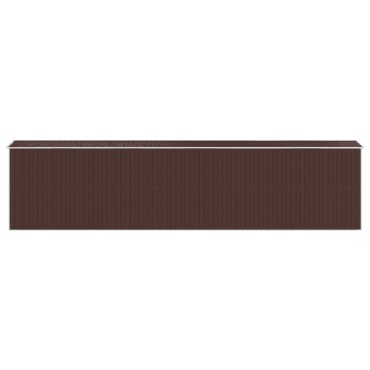vidaXL Αποθήκη Κήπου Σκούρο καφέ 192x855x223 εκ. Γαλβανισμένο Ατσάλι