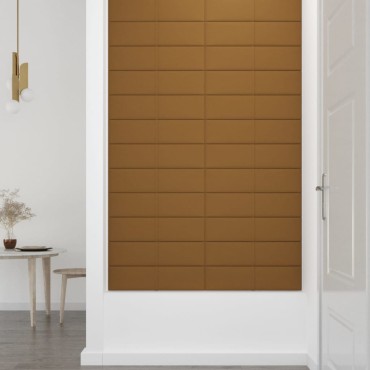 vidaXL Πάνελ Τοίχου 12 τεμ. Κρεμ 60x15 εκ. 1,08 μ² Βελούδο