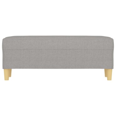 vidaXL Πάγκος Ανοιχτό Γκρι 100x35x41cm Υφασμάτινος 1 τεμ.