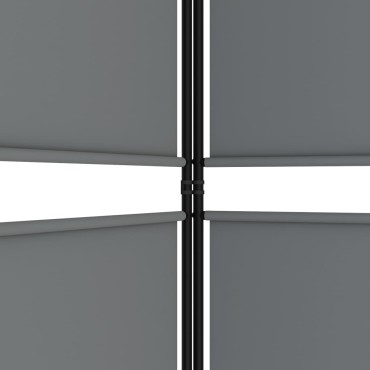 vidaXL Διαχωριστικό Δωματίου με 5 Πάνελ Ανθρακί 250x220cm από Ύφασμα 1 τεμ.