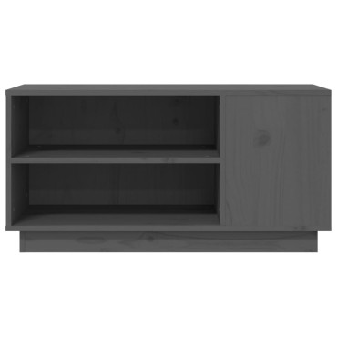 vidaXL Έπιπλο Τηλεόρασης Γκρι 80x35x40,5cm από Μασίφ Ξύλο Πεύκου