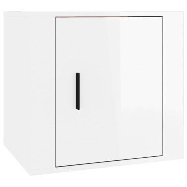 vidaXL Κομοδίνα 2 τεμ. Γυαλιστερό Λευκό 50x39x47cm