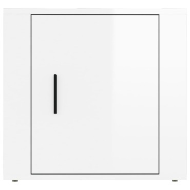 vidaXL Κομοδίνα 2 τεμ. Γυαλιστερό Λευκό 50x39x47cm