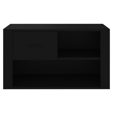 vidaXL Παπουτσοθήκη Μαύρη 80x35x45cm από Επεξεργασμένο Ξύλο