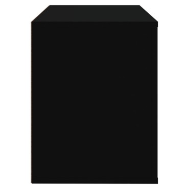vidaXL Παπουτσοθήκη Μαύρη 80x35x45cm από Επεξεργασμένο Ξύλο