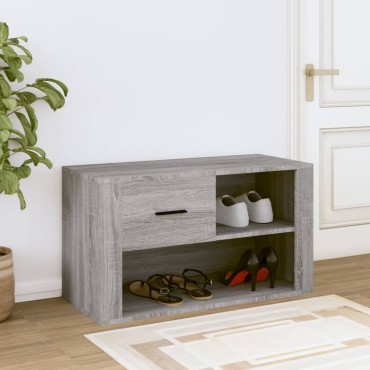 vidaXL Παπουτσοθήκη Γκρι Sonoma 80x35x45cm από Επεξεργασμένο Ξύλο