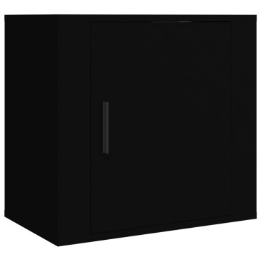 vidaXL Κομοδίνα Επιτοίχια 2 τεμ. Μαύρα 50x30x47cm