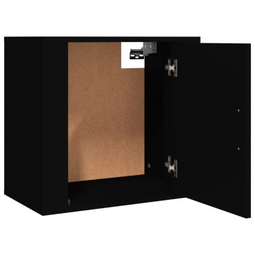 vidaXL Κομοδίνα Επιτοίχια 2 τεμ. Μαύρα 50x30x47cm