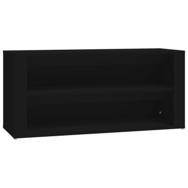 vidaXL Παπουτσοθήκη Μαύρη 100x35x45cm από Επεξεργασμένο Ξύλο