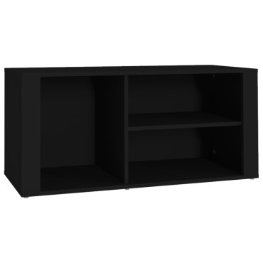 vidaXL Παπουτσοθήκη Μαύρο 100x35x45cm από Επεξεργασμένο Ξύλο