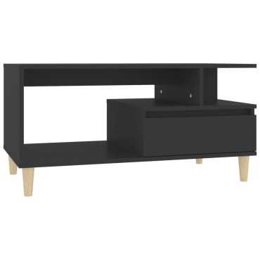vidaXL Τραπεζάκι Σαλονιού Μαύρο 90x49x45cm Επεξεργασμένο Ξύλο 1 τεμ.