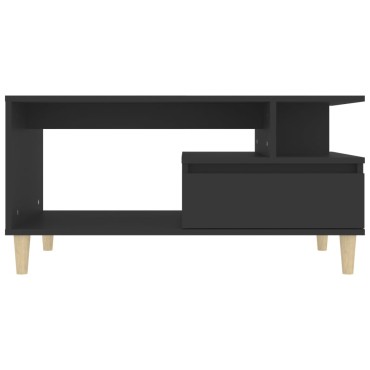 vidaXL Τραπεζάκι Σαλονιού Μαύρο 90x49x45cm Επεξεργασμένο Ξύλο 1 τεμ.