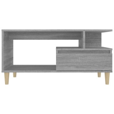 vidaXL Τραπεζάκι Σαλονιού Γκρι Sonoma 90x49x45cmΕπεξεργασμένο Ξύλο 1 τεμ.