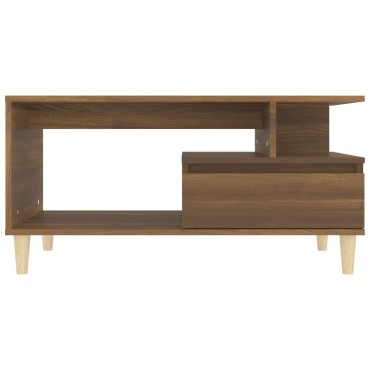 vidaXL Τραπεζάκι Σαλονιού Καφέ Δρυς 90x49x45cm Επεξεργασμ. Ξύλο 1 τεμ.