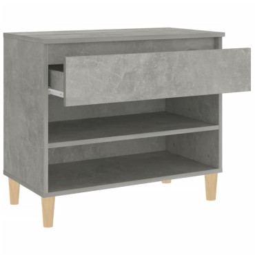 vidaXL Παπουτσοθήκη Γκρι Σκυροδέματος 70x36x60cm Επεξεργασμένο Ξύλο