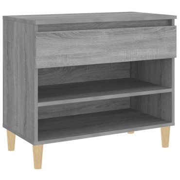 vidaXL Παπουτσοθήκη Γκρι Sonoma 70x36x60cm από Επεξεργασμένο Ξύλο