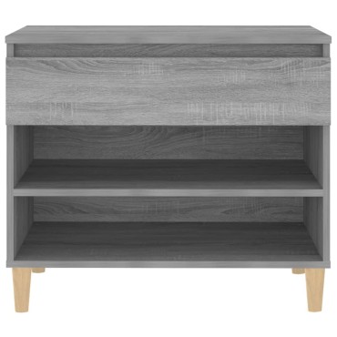 vidaXL Παπουτσοθήκη Γκρι Sonoma 70x36x60cm από Επεξεργασμένο Ξύλο