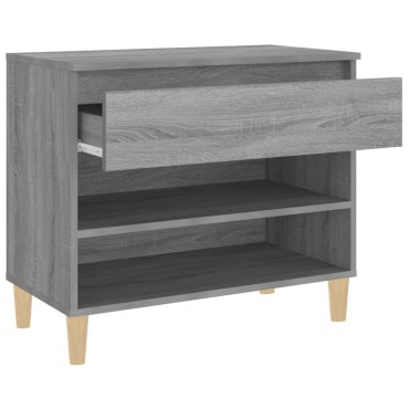 vidaXL Παπουτσοθήκη Γκρι Sonoma 70x36x60cm από Επεξεργασμένο Ξύλο