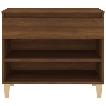 vidaXL Παπουτσοθήκη Καφέ Δρυς 70x36x60cm από Επεξεργασμένο Ξύλο