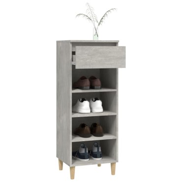 vidaXL Παπουτσοθήκη Γκρι Σκυροδέματος 40x36x105cm Επεξεργασμένο Ξύλο