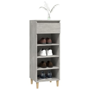 vidaXL Παπουτσοθήκη Γκρι Σκυροδέματος 40x36x105cm Επεξεργασμένο Ξύλο