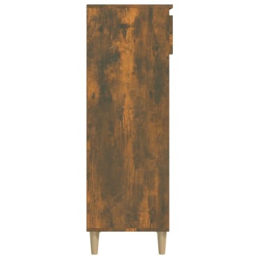 vidaXL Παπουτσοθήκη Καπνιστή Δρυς 40x36x105cm από Επεξεργασμένο Ξύλο