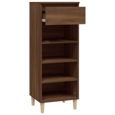 vidaXL Παπουτσοθήκη Καφέ Δρυς 40x36x105cm από Επεξεργασμένο Ξύλο