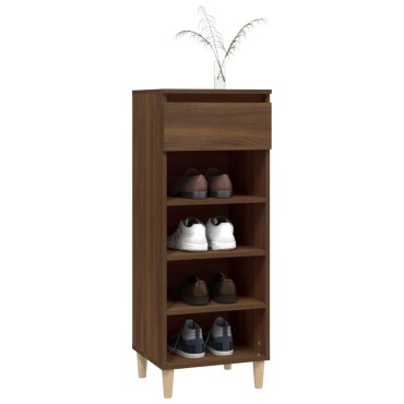 vidaXL Παπουτσοθήκη Καφέ Δρυς 40x36x105cm από Επεξεργασμένο Ξύλο