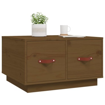 vidaXL Τραπεζάκι Σαλονιού Καφέ Μελί 60x53x35cm Μασίφ Ξύλο Πεύκου 1 τεμ.