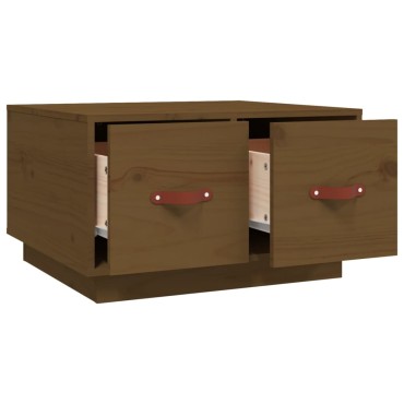vidaXL Τραπεζάκι Σαλονιού Καφέ Μελί 60x53x35cm Μασίφ Ξύλο Πεύκου 1 τεμ.