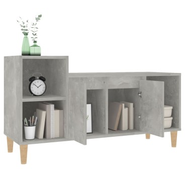 vidaXL Έπιπλο Τηλεόρασης Γκρι Σκυρ. 100x35x55cm Επεξ. Ξύλο