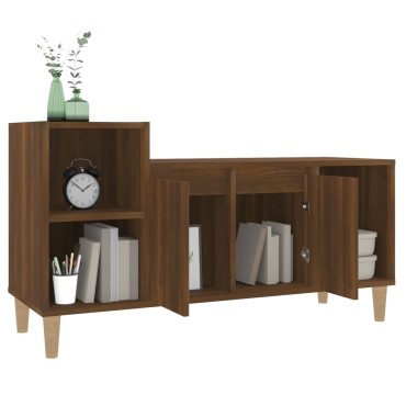 vidaXL Έπιπλο Τηλεόρασης Καφέ Δρυς 100x35x55cm Επεξεργασμένο Ξύλο