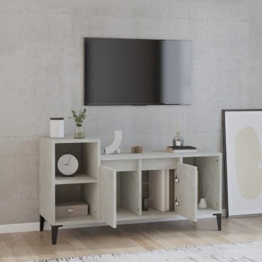 vidaXL Έπιπλο Τηλεόρασης Γκρι Σκυρ. 100x35x55cm Επεξ. Ξύλο