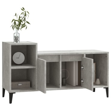 vidaXL Έπιπλο Τηλεόρασης Γκρι Σκυρ. 100x35x55cm Επεξ. Ξύλο