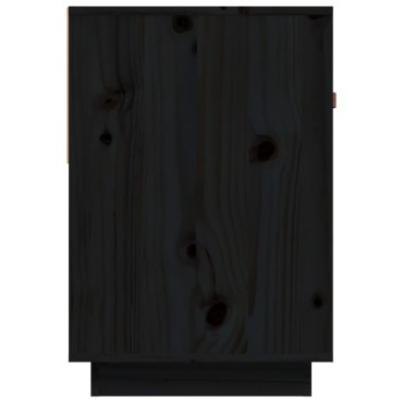 vidaXL Έπιπλο Τηλεόρασης Μαύρο 90x40x60cm από Μασίφ Ξύλο Πεύκου