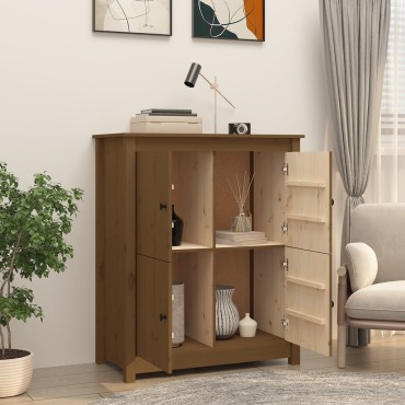vidaXL Ντουλάπι Καφέ Μελί 83x41,5x100cm από Μασίφ Ξύλο Πεύκου 1 τεμ.