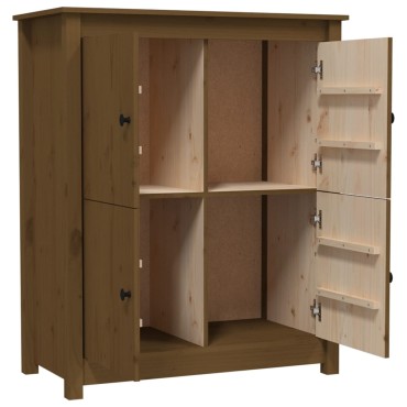 vidaXL Ντουλάπι Καφέ Μελί 83x41,5x100cm από Μασίφ Ξύλο Πεύκου 1 τεμ.