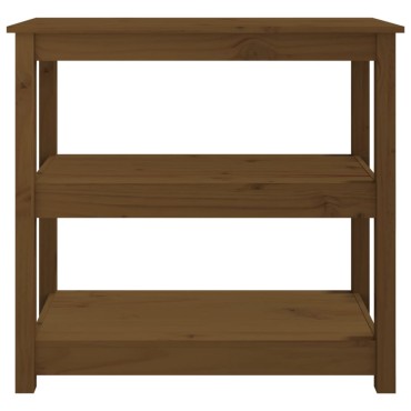 vidaXL Τραπέζι κονσόλα Καφέ μελί 80x40x74cm Μασίφ Ξύλο Πεύκου 1 τεμ.