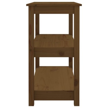 vidaXL Τραπέζι κονσόλα Καφέ μελί 80x40x74cm Μασίφ Ξύλο Πεύκου 1 τεμ.