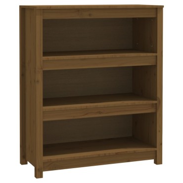 vidaXL Βιβλιοθήκη Μελί 80x35x97cm από Μασίφ Ξύλο Πεύκου 1 τεμ.