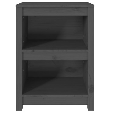 vidaXL Βιβλιοθήκη Γκρι 50x35x68cm από Μασίφ Ξύλο Πεύκου 1 τεμ.