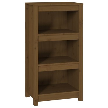 vidaXL Βιβλιοθήκη Μελί 50x35x97cm από Μασίφ Ξύλο Πεύκου 1 τεμ.