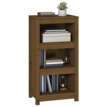 vidaXL Βιβλιοθήκη Μελί 50x35x97cm από Μασίφ Ξύλο Πεύκου 1 τεμ.