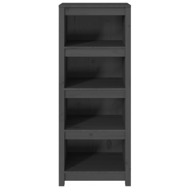 vidaXL Βιβλιοθήκη Γκρι 50x35x125,5cm από Μασίφ Ξύλο Πεύκου 1 τεμ.