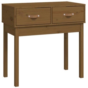 vidaXL Τραπέζι κονσόλα Καφέ μελί 76,5x40x75cm Μασίφ Ξύλο Πεύκου 1 τεμ.